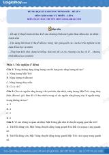 Đề thi học kì 2 KHTN 6 Cánh diều - Đề 9